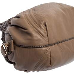 Pre Owned Fendi Brown Leather Spy Hobo