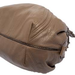 Pre Owned Fendi Brown Leather Spy Hobo
