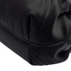 Pre Owned Fendi Black Satin Baby Spy Bag