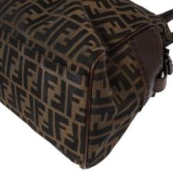 Pre Owned Fendi Tobacco Zucca Canvas and Leather Chef De Jour Bag