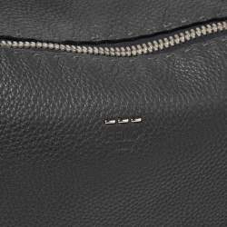 Pre Owned Fendi Grey Leather Selleria Leather Lei Boston Bag