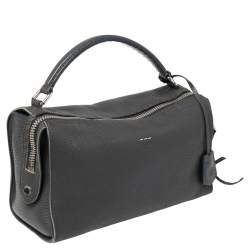 Pre Owned Fendi Grey Leather Selleria Leather Lei Boston Bag