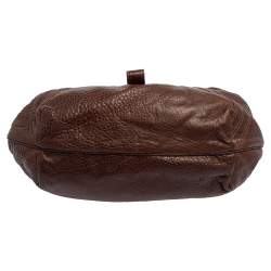 Pre Owned Fendi Brown Leather Spy Hobo