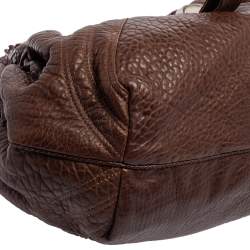 Pre Owned Fendi Brown Leather Spy Hobo