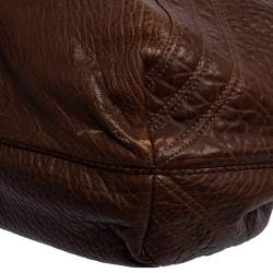 Pre Owned Fendi Brown Leather Spy Hobo