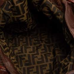 Pre Owned Fendi Brown Leather Spy Hobo