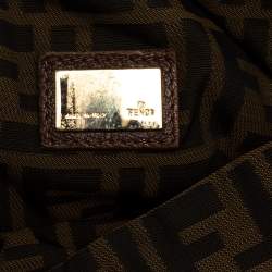 Pre Owned حقيبة فندي سباي جلد منقوش بني داكن 