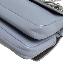 Fendi Grey Quilted Leather Micro Double Baguette Bag