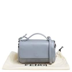 Fendi Grey Quilted Leather Micro Double Baguette Bag