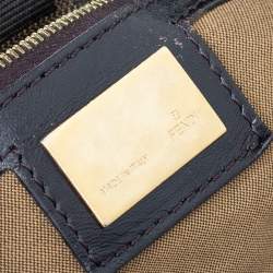 مملوكة مسبقًا حقيبة يد فندي "شيف" كبيرة جلد وكانفاس زوكا توباكو