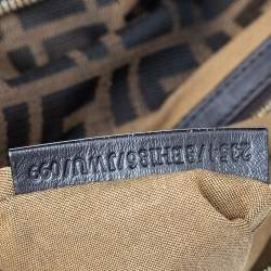 مملوكة مسبقًا حقيبة يد فندي "شيف" كبيرة جلد وكانفاس زوكا توباكو