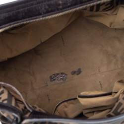 مملوكة مسبقًا حقيبة يد فندي "شيف" كبيرة جلد وكانفاس زوكا توباكو