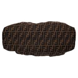 مملوكة مسبقًا حقيبة يد فندي "شيف" كبيرة جلد وكانفاس زوكا توباكو