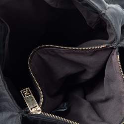 Pre Owned Fendi Black Zucca Canvas Mia Hobo