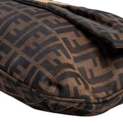 مملوكة مسبقًا Fendi Tobacco Zuccca Canvas Mia Flap Shoulder Bag