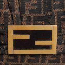 مملوكة مسبقًا Fendi Tobacco Zuccca Canvas Mia Flap Shoulder Bag