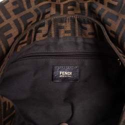 مملوكة مسبقًا Fendi Tobacco Zuccca Canvas Mia Flap Shoulder Bag
