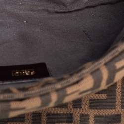 مملوكة مسبقًا Fendi Tobacco Zuccca Canvas Mia Flap Shoulder Bag