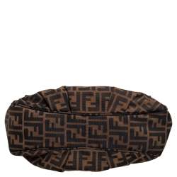Pre Owned Fendi Tobacco Zucca Canvas Mia Flap Shoulder Bag