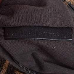 Pre Owned Fendi Tobacco Zucca Canvas Mia Flap Shoulder Bag