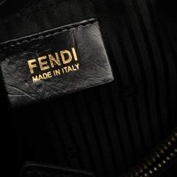 Pre Owned Fendi Black Saffiano Leather Medium 2jours Tote