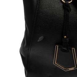 Pre Owned Fendi Black Saffiano Leather Medium 2jours Tote