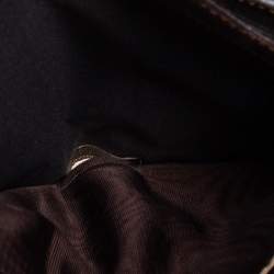 Pre Owned Fendi Gold Textured Leather FF Logo Compact Wallet