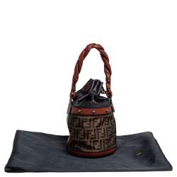 Pre Owned حقيبة كتف فندي باكت بالازو شعرعجل طباعة الفهد