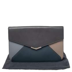 Pre Owned Fendi Multicolor Leather Large 2Jours Wrislet Envelope Clutch