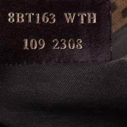 Pre Owned Fendi Tobacco Zucca Canvas and Patent Leather Mia Flap Shoulder Bag