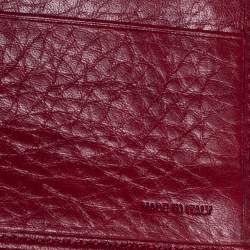 Pre Owned Fendi Red Zucca Canvas and Leather Flap Continental Wallet