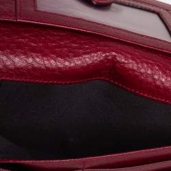 Pre Owned Fendi Red Zucca Canvas and Leather Flap Continental Wallet
