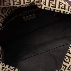 Pre Owned Fendi Beige/Brown Zucchino Canvas and Leather Mama Baguette Bag