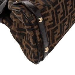Pre Owned Fendi Tobacco Zucca Canvas and Leather Magic Shoulder Bag