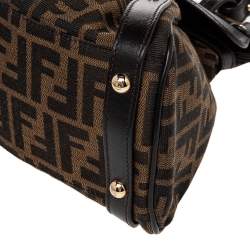Pre Owned Fendi Tobacco Zucca Canvas and Leather Magic Shoulder Bag