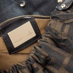 Pre Owned Fendi Tobacco Zucca Canvas and Leather Magic Shoulder Bag