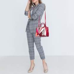 Pre Owned Fendi Multicolor Mixed Media Small 2Jours Tweet Tote