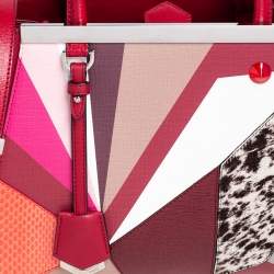 Pre Owned Fendi Multicolor Mixed Media Small 2Jours Tweet Tote