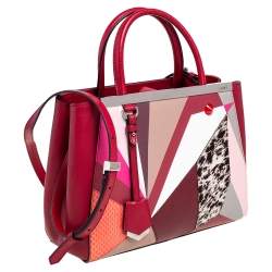 Pre Owned Fendi Multicolor Mixed Media Small 2Jours Tweet Tote