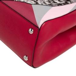 Pre Owned Fendi Multicolor Mixed Media Small 2Jours Tweet Tote