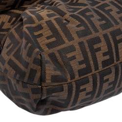 Pre Owned Fendi Tobacco Zucca Canvas and Leather Chef Shoulder Bag