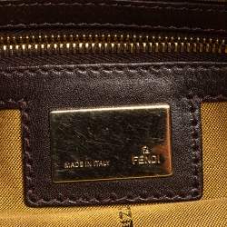 Pre Owned Fendi Tobacco Zucca Canvas and Leather Chef Shoulder Bag