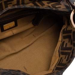 Pre Owned Fendi Tobacco Zucca Canvas and Leather Chef Shoulder Bag