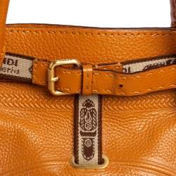 Pre Owned Fendi Tan Selleria Leather Villa Borghese Tote