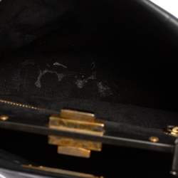 مملوكة مسبقًا Fendi Black Leather Medium Peekaboo Top Handle Bag