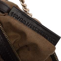 Pre Owned Fendi Tobacco Zucca Canvas Large Chef Chain Hobo