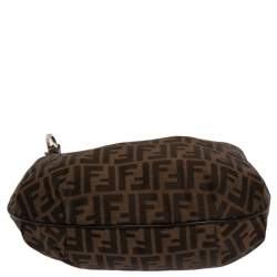 Pre Owned Fendi Tobacco Zucca Canvas Large Chef Chain Hobo