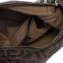 Pre Owned Fendi Tobacco Zucca Canvas Large Chef Chain Hobo