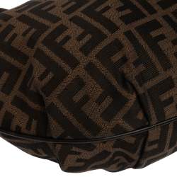 Pre Owned Fendi Tobacco Zucca Canvas Large Chef Chain Hobo