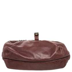 Pre Owned Fendi Brown Leather Spy Hobo